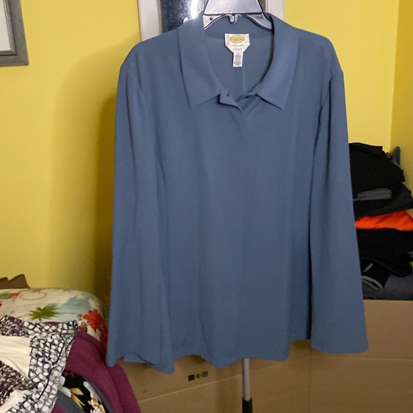 Talbots Jackets & Blazers - Talbots Blue Full Button Front Jacket Size 20